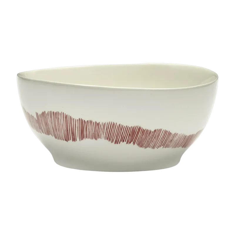 Bol S blanc avec motif rouge Feast - Serax - The Cool Republic