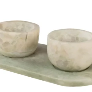 Bols et plateau en marbre vert 23x12x6,5cm Coletta - Versmissen - The Cool Republic