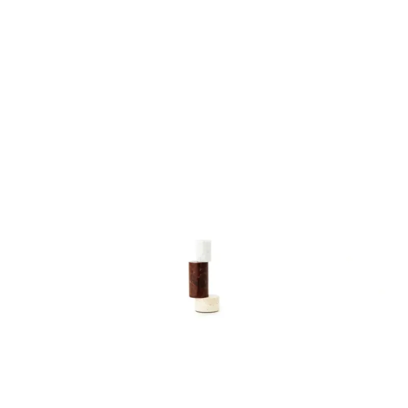 Bougeoir en marbre et acier bordeaux 7x20cm Blox - Normann Copenhagen - The Cool Republic