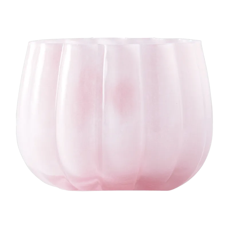 Bougeoir en verre rose clair 13,7 x 10 cm Melon - Pols Potten - The Cool Republic