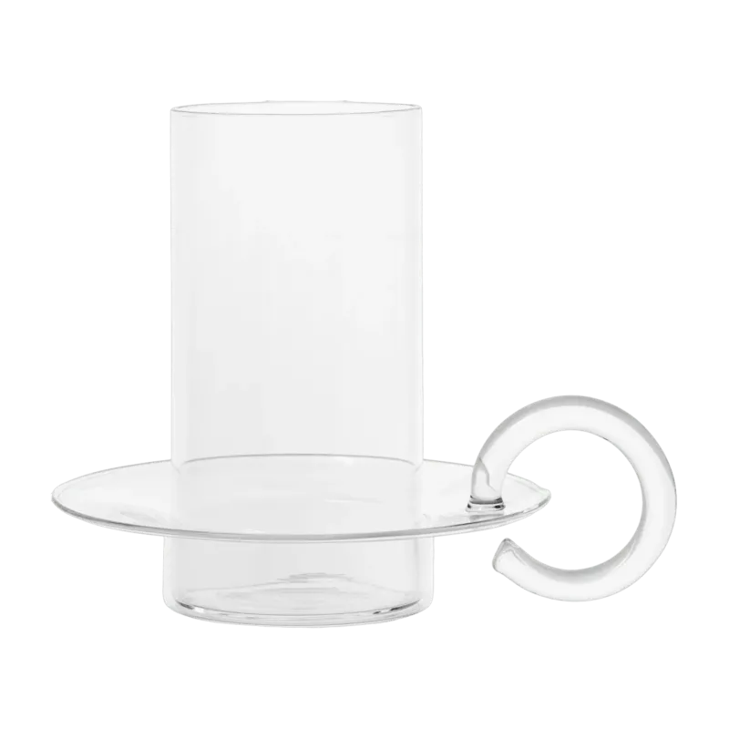 Bougeoir en verre soufflé 14,5 x 14 x 17 cm Luce - Ferm Living - The Cool Republic