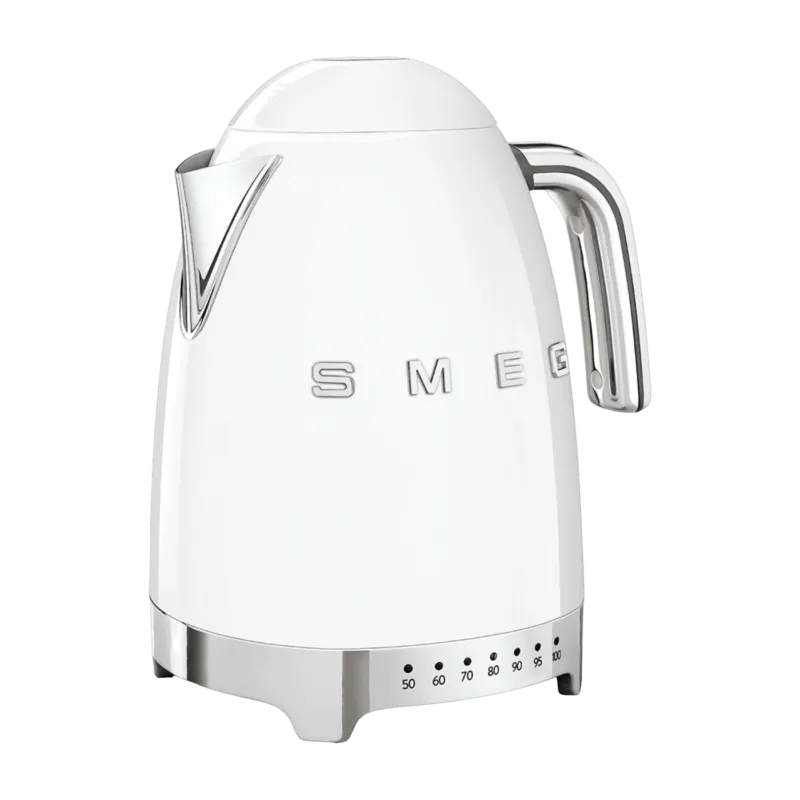 Bouilloire avec réglage de température blanche 1,7 L Années 50 - Smeg - The Cool Republic
