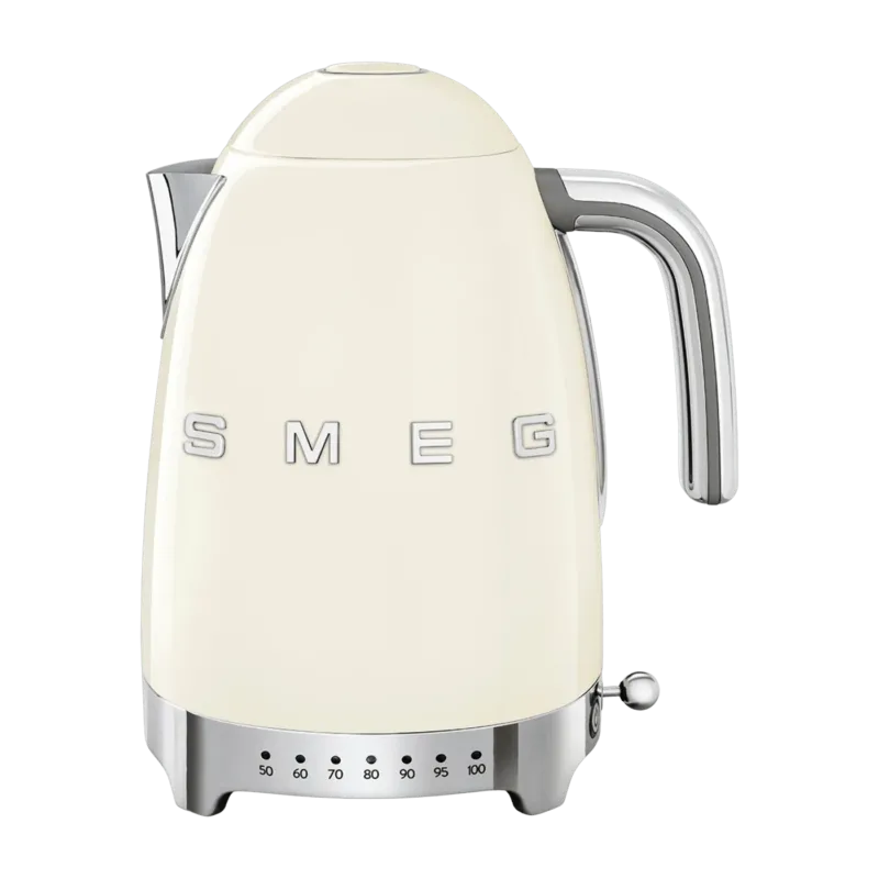 Bouilloire avec réglage de température crème 1,7 L Années 50 - Smeg - The Cool Republic