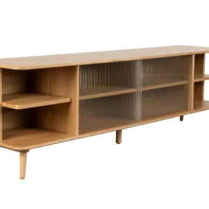 Buffet en bois de chêne naturel 40x180x55cm Rise - Zuiver - The Cool Republic