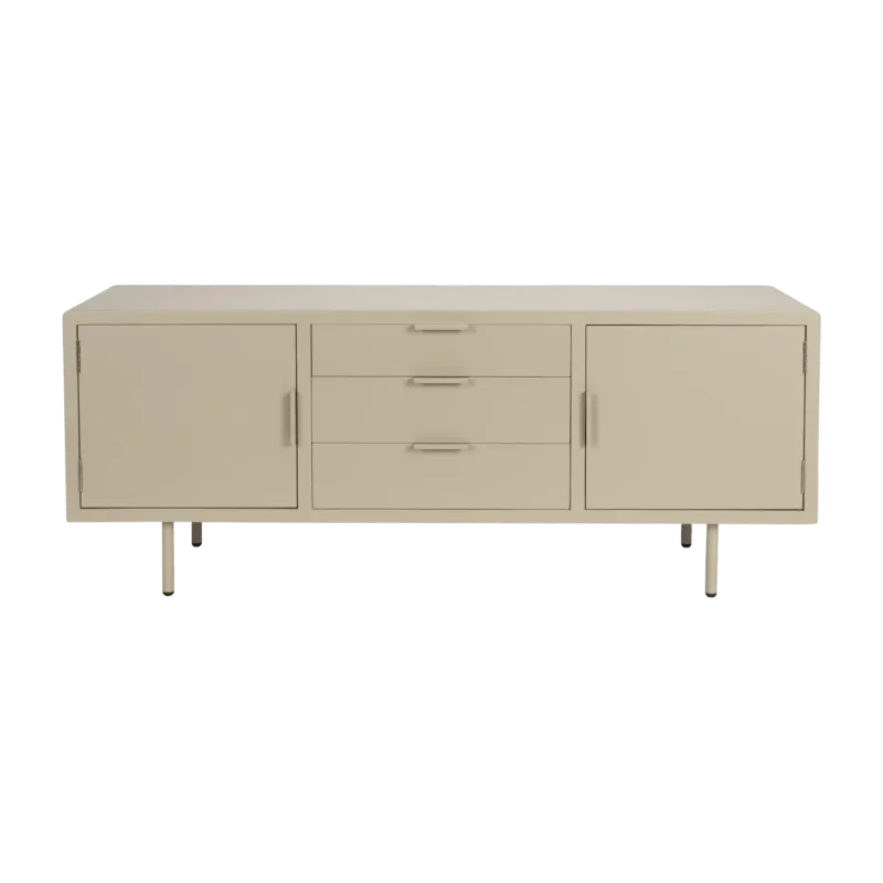 Buffet en bois et métal beige 140x40x55cm Siena - The Cool Republic - The Cool Republic