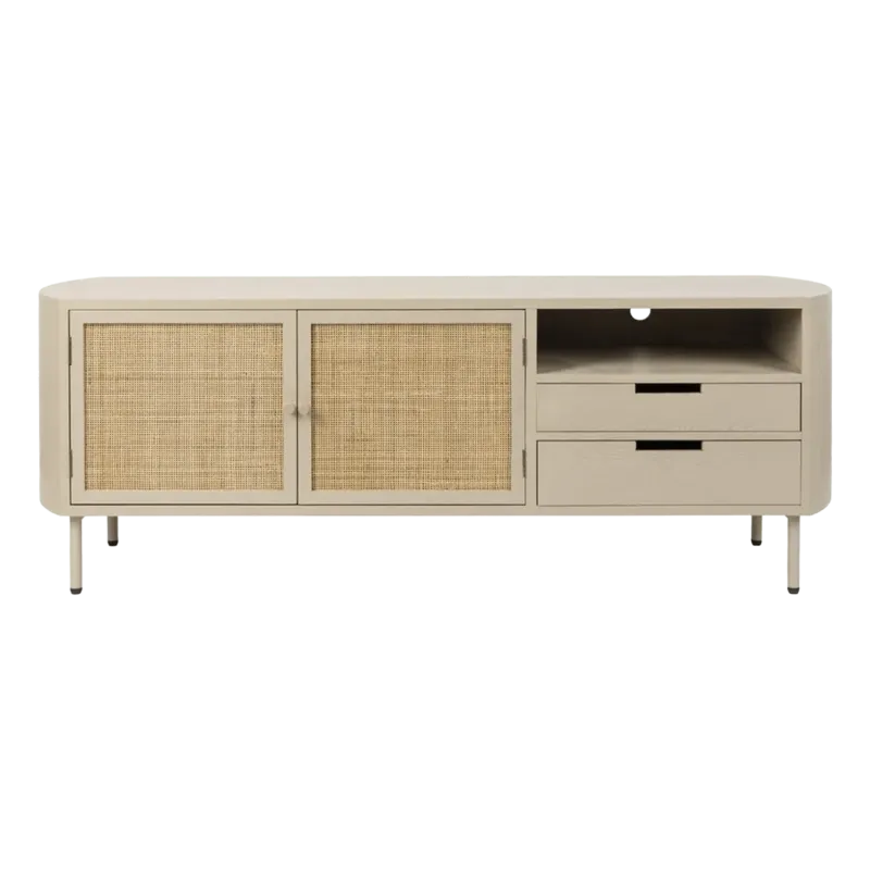 Buffet en bois et métal beige 38x150x55cm Sora - The Cool Republic - The Cool Republic
