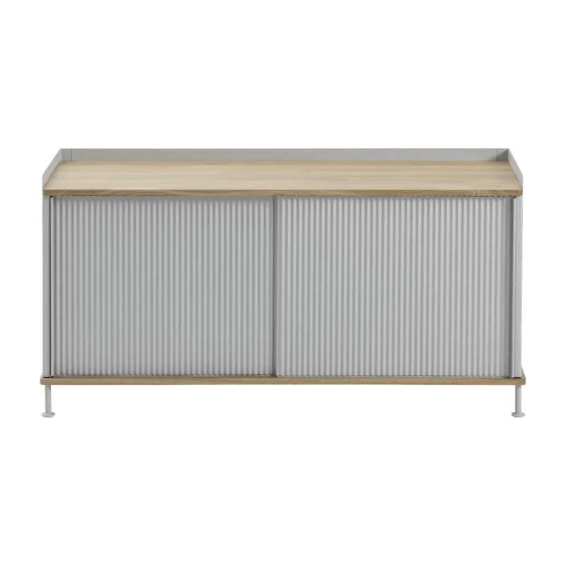 Buffet gris et chêne 124 cm Enfold - Muuto - The Cool Republic