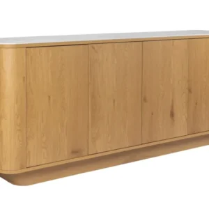 Buffet haut en bois de chêne 180x40x75cm Oréa - The Cool Republic - The Cool Republic