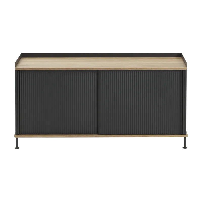 Buffet noir et chêne 124 cm Enfold - Muuto - The Cool Republic