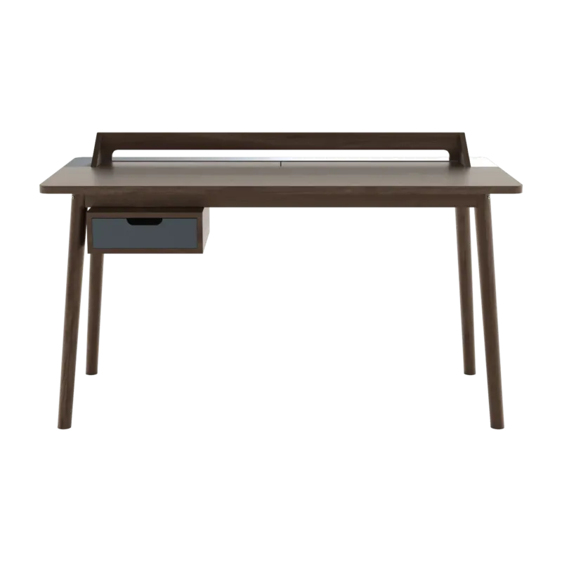 Bureau en noyer et tiroir gris ardoise Honoré - Hartô - The Cool Republic