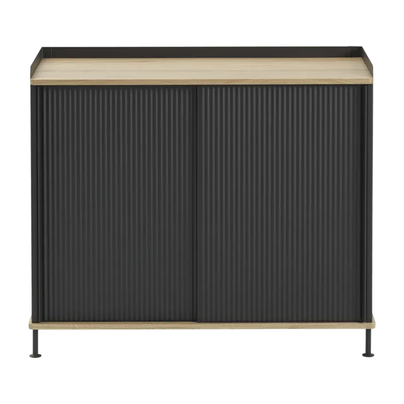Cabinet noir et chêne 94 cm Enfold - Muuto - The Cool Republic