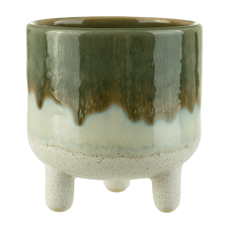 Cache-pot en grès vert Mojave Glaze - Sass & Belle - The Cool Republic
