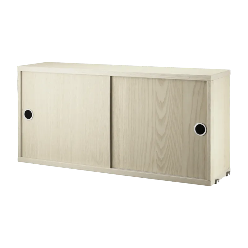 Caisson 2 portes coulissantes en frêne 78 x 20 x 37 cm - String furniture - The Cool Republic