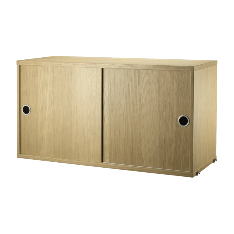 Caisson en chêne 2 portes coulissantes 78 x 30 x 42 cm - String furniture - The Cool Republic