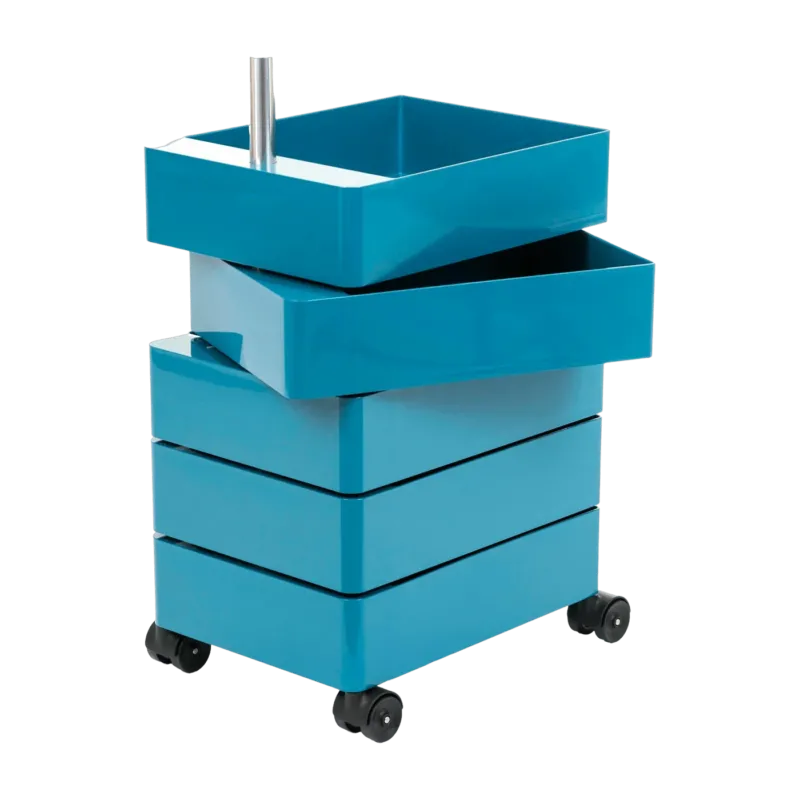 Caisson sur roulettes 5 tiroirs bleu 360° Container - Magis - The Cool Republic