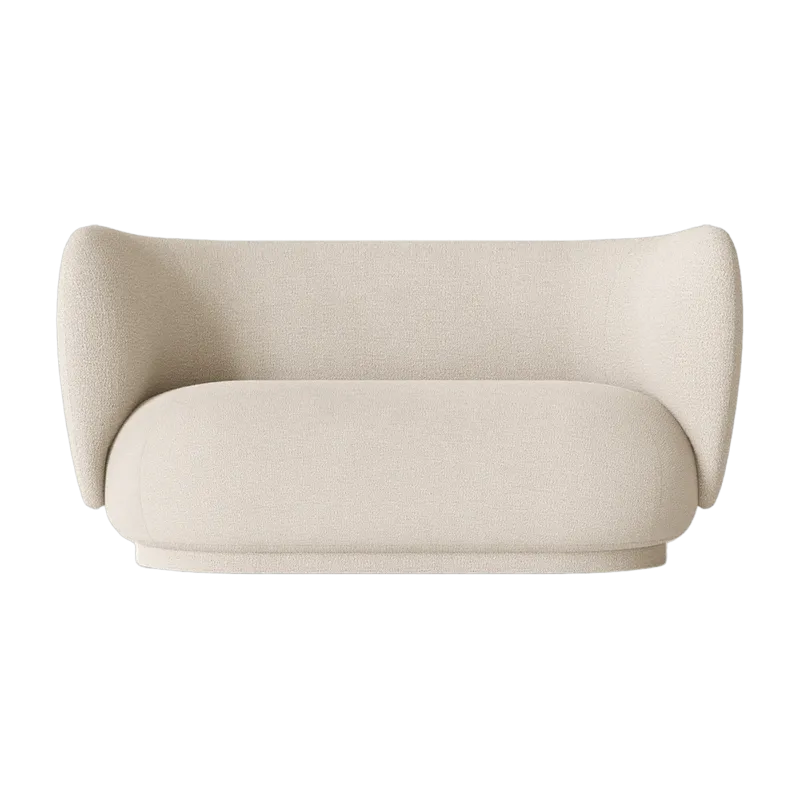 Canapé 2 places blanc cassé bouclé Rico - Ferm Living - The Cool Republic