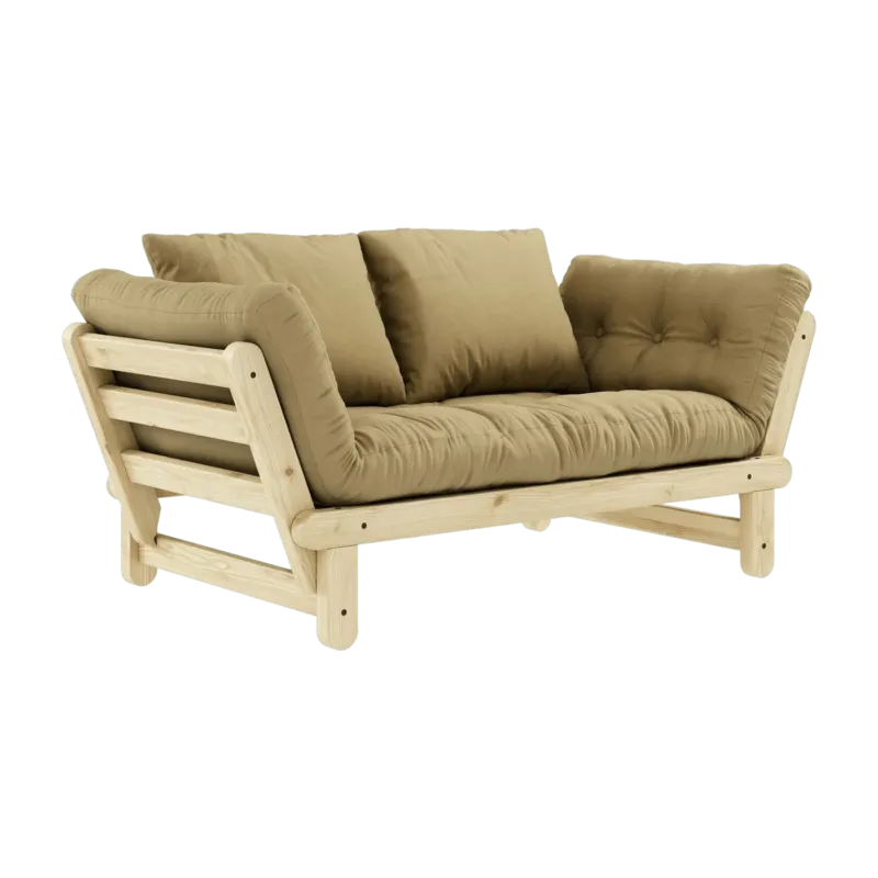 Canapé convertible 2 places beige blé Beat - Karup Design - The Cool Republic