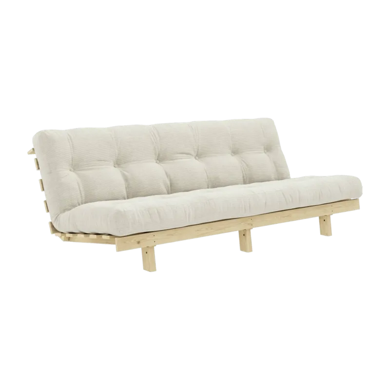 Canapé convertible en bois de pin et matelas ivoire 100x190cm Lean - Karup Design - The Cool Republic