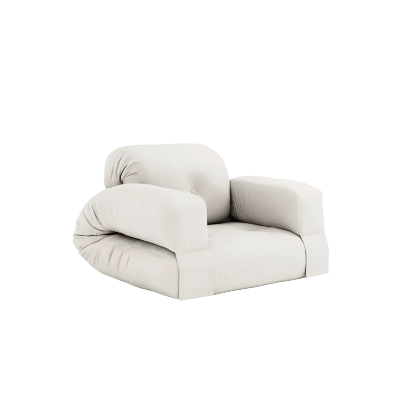 Canapé convertible en coton natural 90x122x66cm Hippo - Karup Design - The Cool Republic