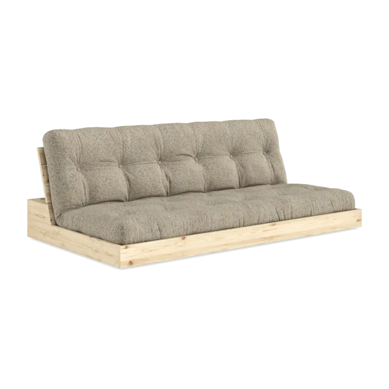 Canapé convertible en pin 196x166cm avec son futonwarm sand Base - Karup Design - The Cool Republic