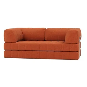 Canapé convertible en polyester recyclé orange 208x104x77cm Cozypad - Innovation living - The Cool Republic