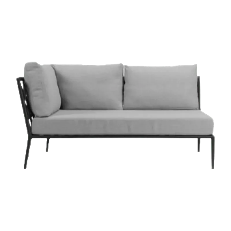 Canapé d'angle droit avec coussin gris lave Leo modular - Vincent Sheppard - The Cool Republic