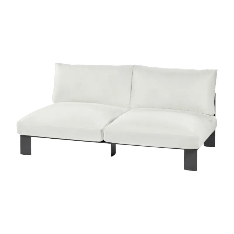 Canapé d'extérieur deux places en aluminium blanc - Serax - The Cool Republic