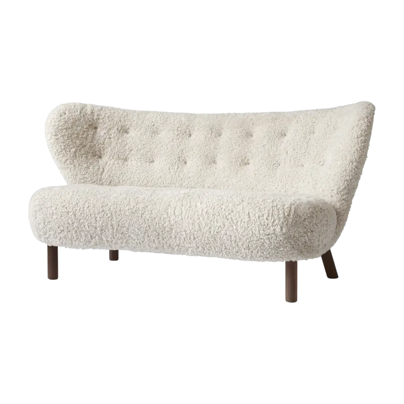 Canapé en noyer huilé blanc Sheepskin Moonlight VB2 Little Petra - &tradition - The Cool Republic