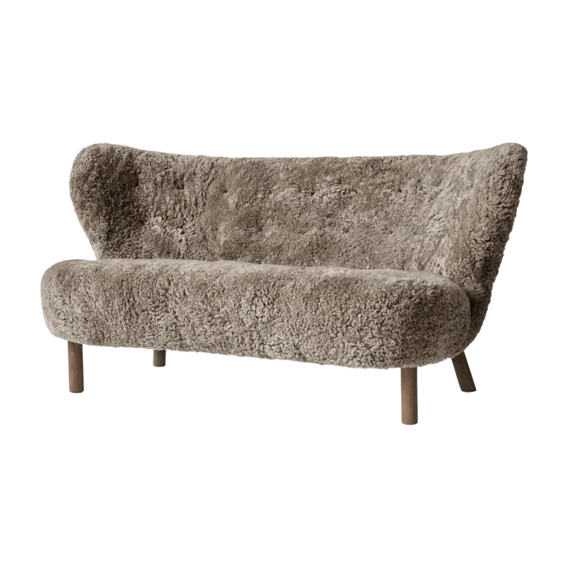 Canapé en noyer huilé marron Sheepskin Sahara VB2 Little Petra - &tradition - The Cool Republic