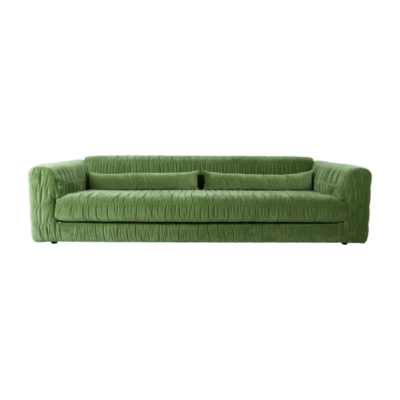 Canapé en velours royal velvet vert 274 cm Club Couch - Hkliving - The Cool Republic