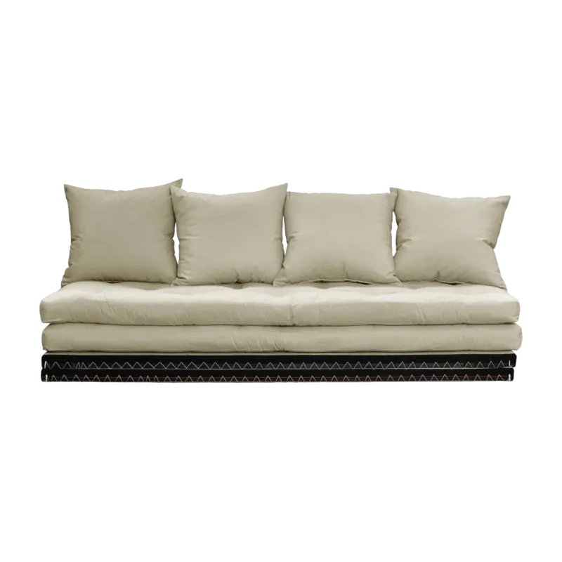 Canapé-futon beige en coton Chico Sofa - Karup Design - The Cool Republic