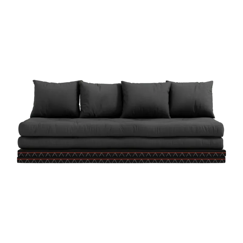 Canapé-futon gris foncé en coton Chico Sofa - Karup Design - The Cool Republic