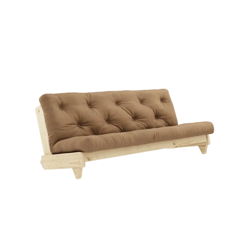 Canapé-lit en pin massif avec matelas en coton mocca 140x200cm Fresh - Karup Design - The Cool Republic