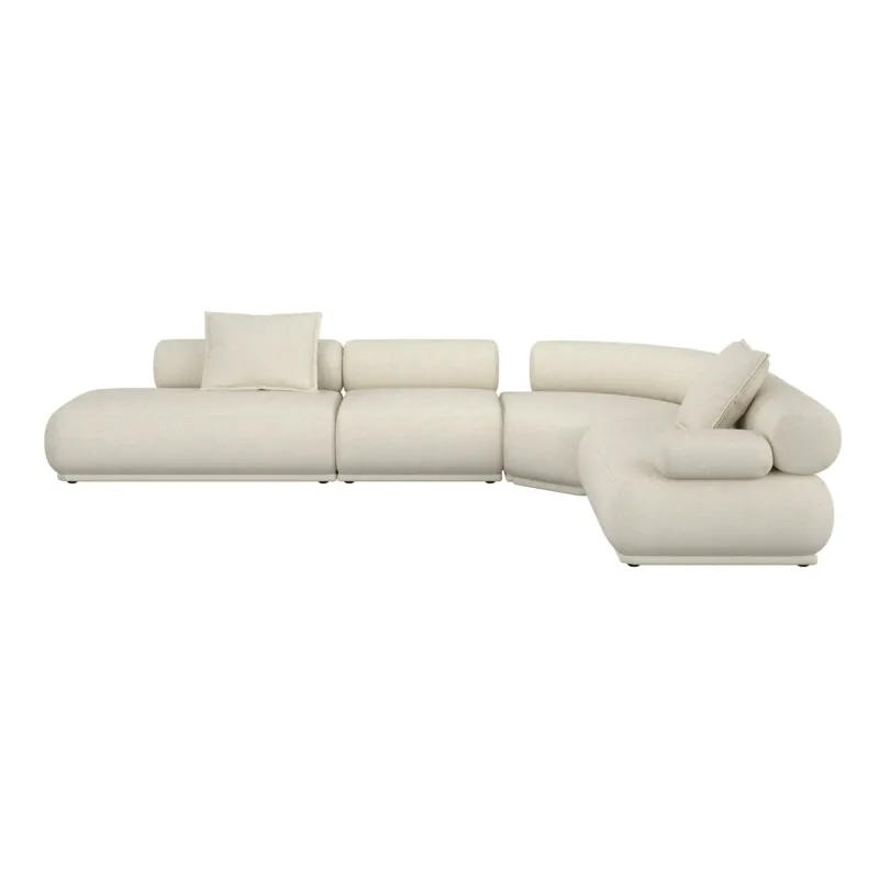 Canapé modulable côté droit en tissu beige 7,5 places Rembrandt - Zuiver - The Cool Republic