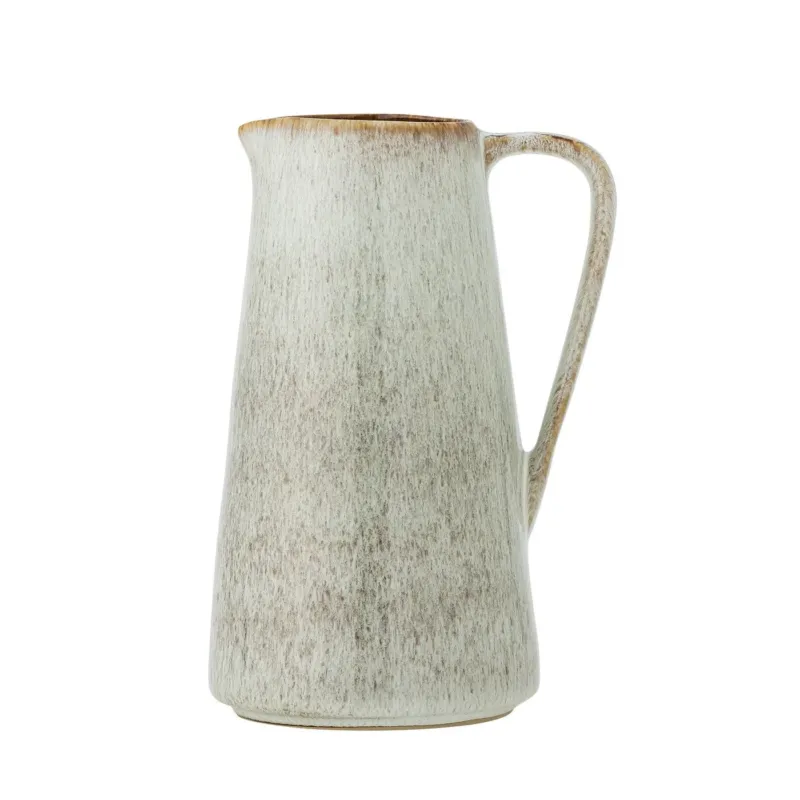 Carafe en grès beige avec motif moucheté 13x24cm Fleur - Bloomingville - The Cool Republic
