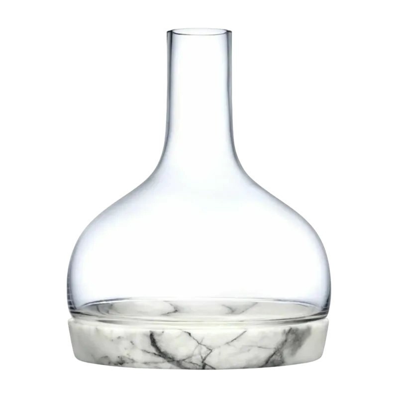 Carafe en verre avec base en marbre Chill - Nude Glass - The Cool Republic