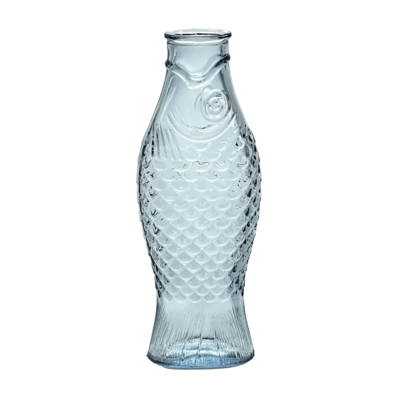 Carafe en verre transparent bleu clair 85cL Fish&Fish - Serax - The Cool Republic