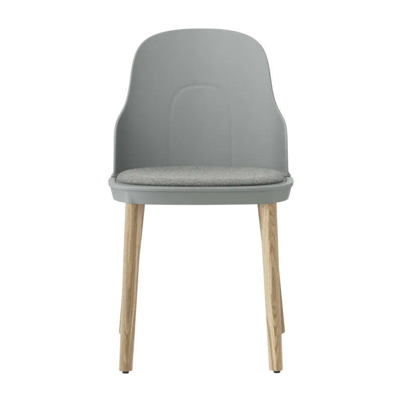 Chaise à l'assise en tissu MLF gris et au piètement en chêne Allez Grey - Normann Copenhagen - The Cool Republic