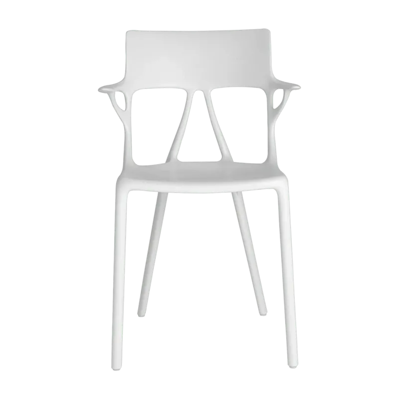 Chaise avec accoudoirs blanche A.I - Kartell - The Cool Republic