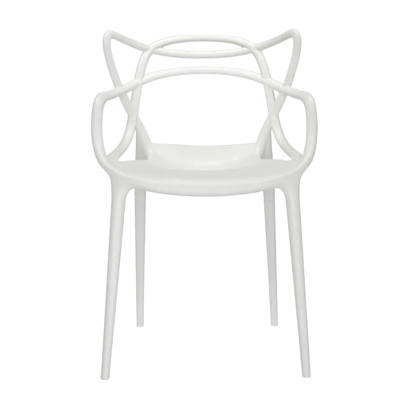 Chaise avec accoudoirs blanche Masters - Kartell - The Cool Republic