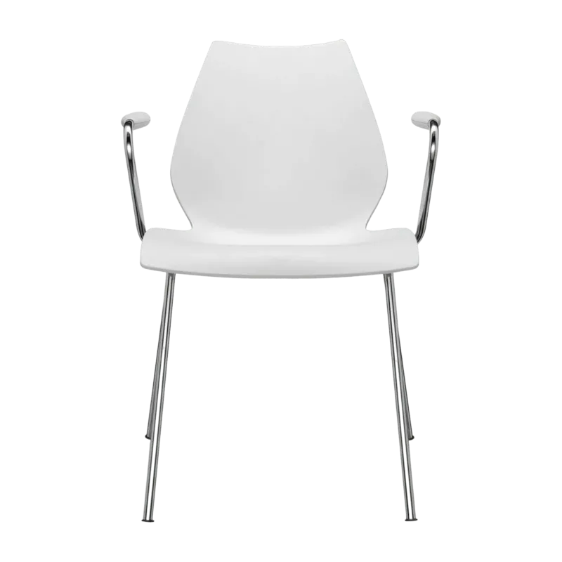 Chaise avec accoudoirs blanche Maui - Kartell - The Cool Republic