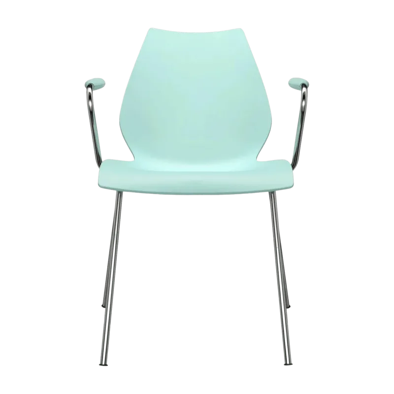 Chaise avec accoudoirs bleu clair Maui - Kartell - The Cool Republic