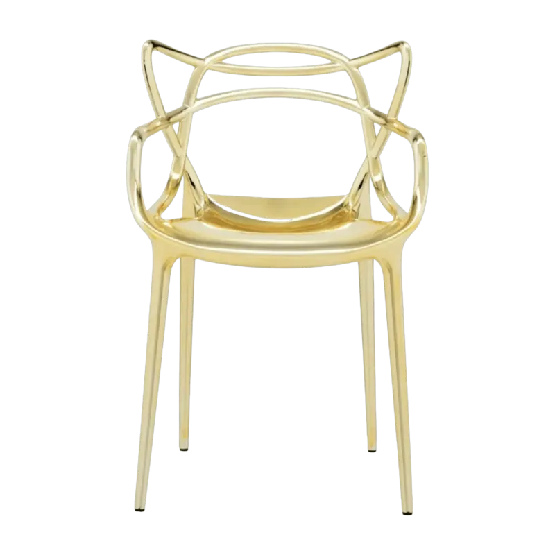 Chaise avec accoudoirs dorée Masters - Kartell - The Cool Republic