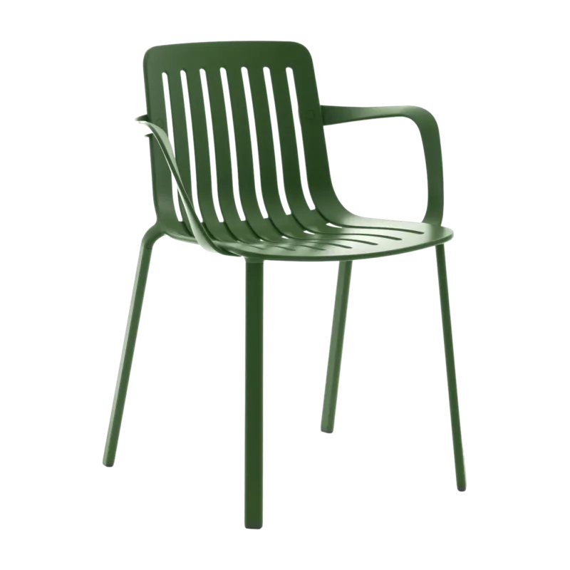 Chaise avec accoudoirs en aluminium vert Plato - Magis - The Cool Republic