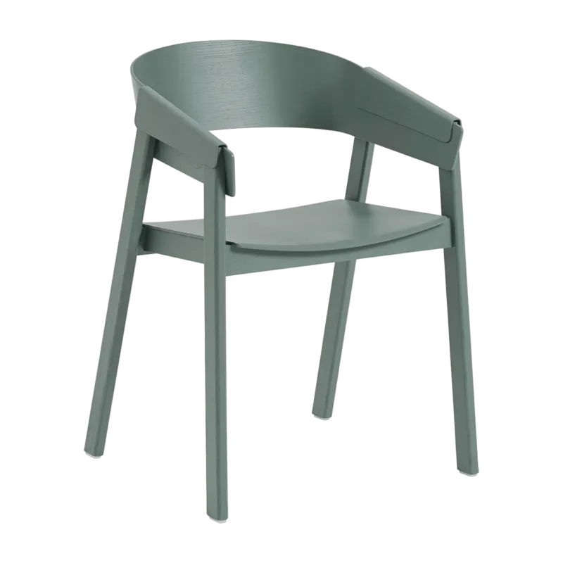 Chaise avec accoudoirs en chêne vert Cover - Muuto - The Cool Republic