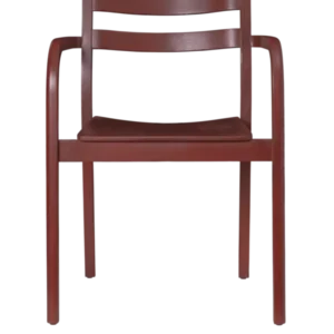 Chaise avec accoudoirs en frêne rouge marron vernis Boda - Ferm Living - The Cool Republic