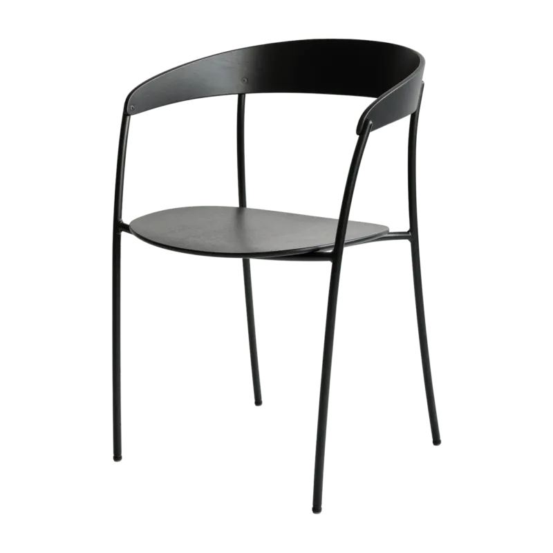 Chaise avec accoudoirs en frêne teinté Missing - New Works - The Cool Republic