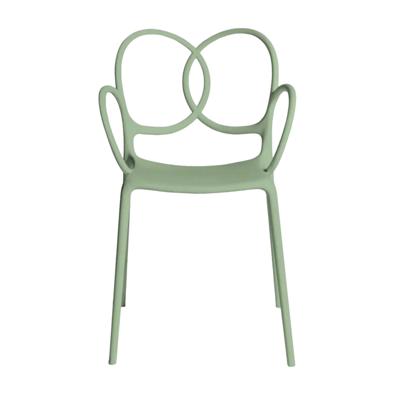 Chaise avec accoudoirs en polypropylène verte Sissi - Driade - The Cool Republic