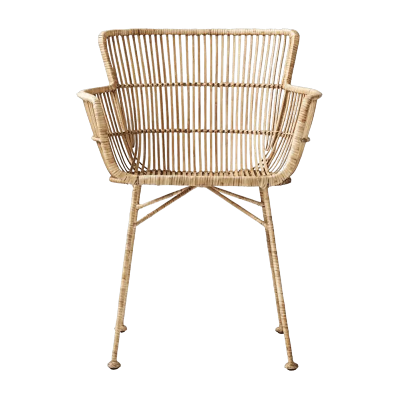 Chaise avec accoudoirs en rotin naturel Coon - House Doctor - The Cool Republic