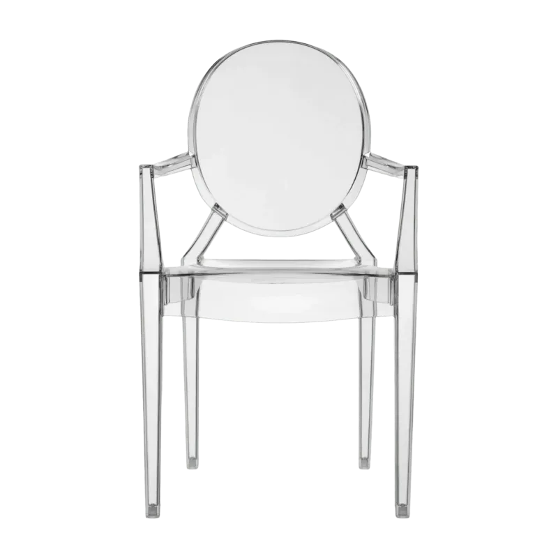 Chaise avec accoudoirs grise Louis Ghost - Kartell - The Cool Republic